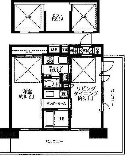 レジディア大森東(1LDK/10階)の間取り写真