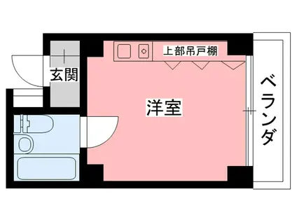 ベイサイド武庫川(ワンルーム/2階)の間取り写真