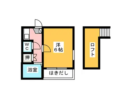 ファインコートK(1K/1階)の間取り写真