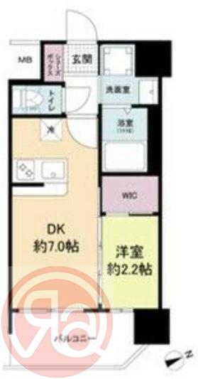 セレニテ難波ミラク壱番館(1DK/4階)の間取り写真