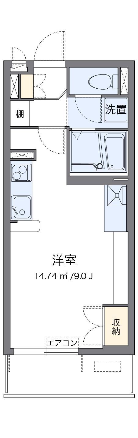 ミランダ山王(ワンルーム/3階)の間取り写真