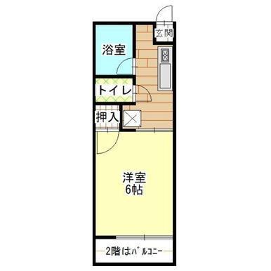 M・Tソフィア(1K/2階)の間取り写真