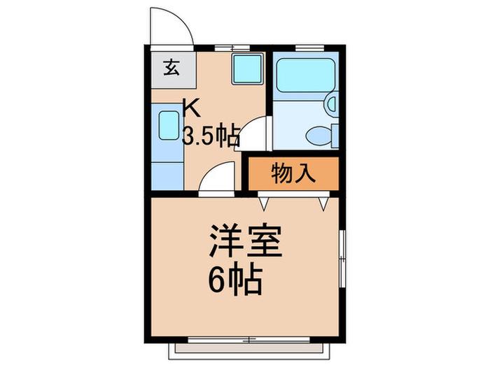 大塚ハウス(1K/2階)の間取り写真