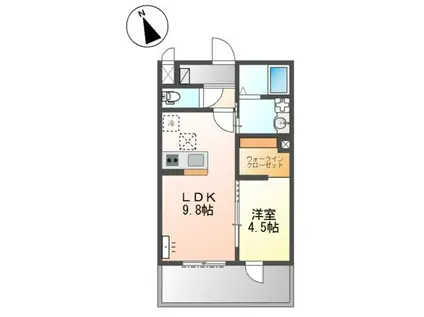 野口町長砂アパート(1LDK/1階)の間取り写真
