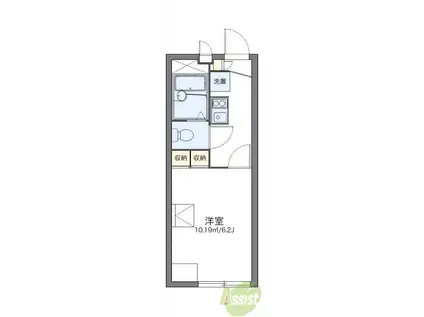 レオパレスアシスト06(1K/2階)の間取り写真