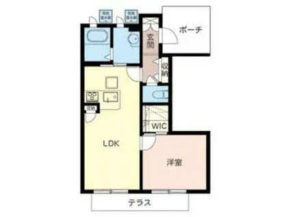 ラポール(1LDK/1階)の間取り写真