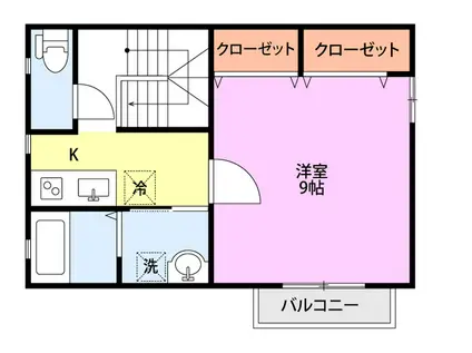 パルティール(1K/2階)の間取り写真