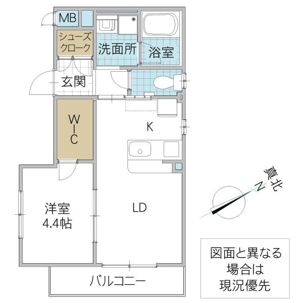 SYマンション(1LDK/2階)の間取り写真