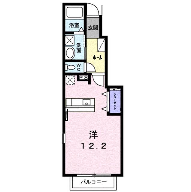 セレッソK・K(ワンルーム/1階)の間取り写真