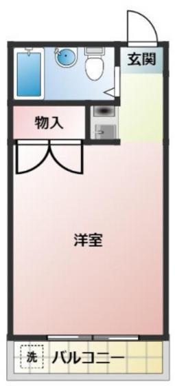 FITSビル段原南(ワンルーム/5階)の間取り写真