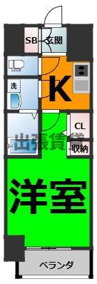 S-RESIDENCE尾頭橋BEAUTE(1K/10階)の間取り写真