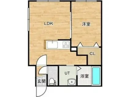 ティラミス(1LDK/3階)の間取り写真