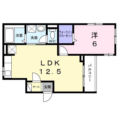 パーチェ エテルノII(1LDK/3階)の間取り写真