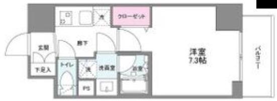 シーズンフラッツ梅田ノース(1K/5階)の間取り写真