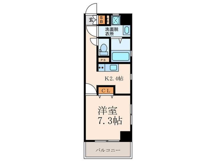 NYCマンション(1K/6階)の間取り写真