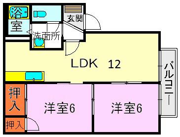 プリマヴェーラ(2LDK/2階)の間取り写真