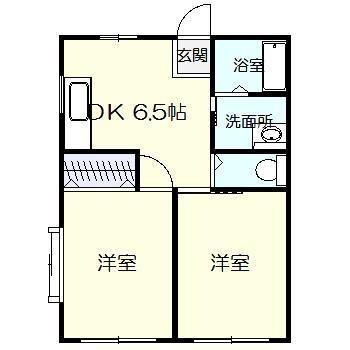 エステート野村(2DK/1階)の間取り写真
