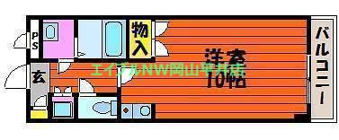 GREEN VALLEY(ワンルーム/3階)の間取り写真