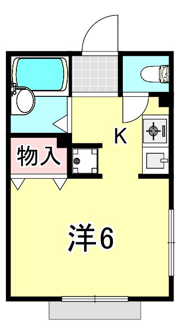 ジュネス住吉(ワンルーム/1階)の間取り写真