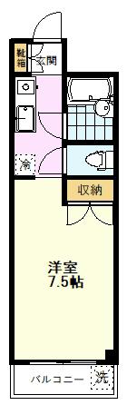グレースツリーベル(1K/1階)の間取り写真