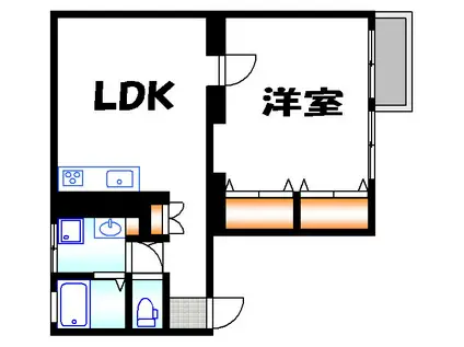 ル・レーヴ中山南(1LDK/3階)の間取り写真