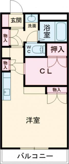 高砂ハイツ石原2(ワンルーム/4階)の間取り写真