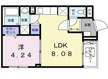 トワ 清澄白河(1LDK/4階)の間取り写真