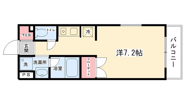 レジデンス田中(1K/3階)の間取り写真