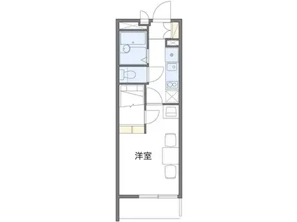レオパレス夢TOWN(1K/3階)の間取り写真