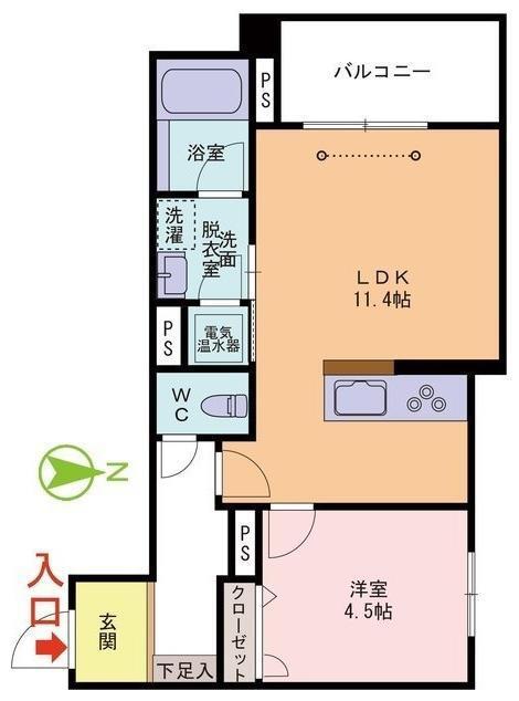 ラポルト(1LDK/3階)の間取り写真