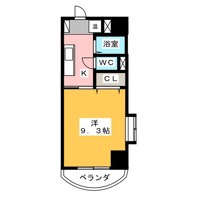 シャトーボナール(1K/5階)の間取り写真