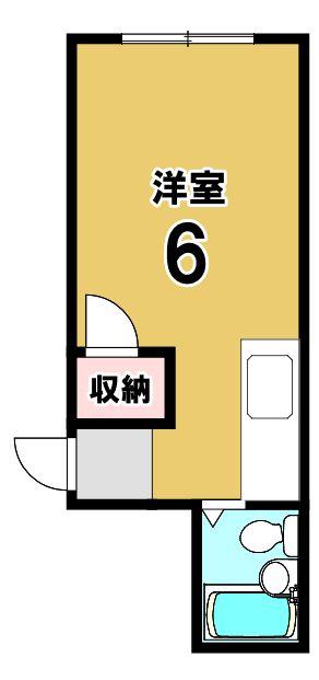 ワークスマンション(1K/3階)の間取り写真