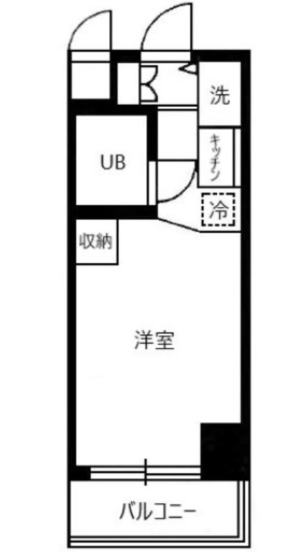 スカイコート蒲田第2(ワンルーム/5階)の間取り写真