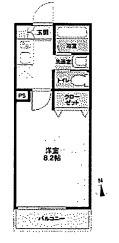 アファブルときわ台II(1K/3階)の間取り写真