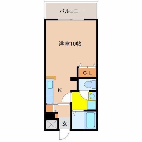 ツーエヌマンション(ワンルーム/1階)の間取り写真