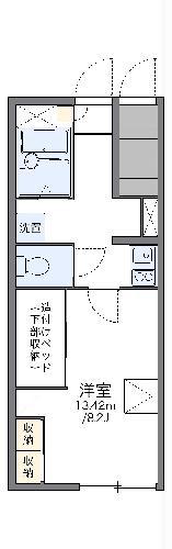 レオパレス前ヶ崎(1K/1階)の間取り写真