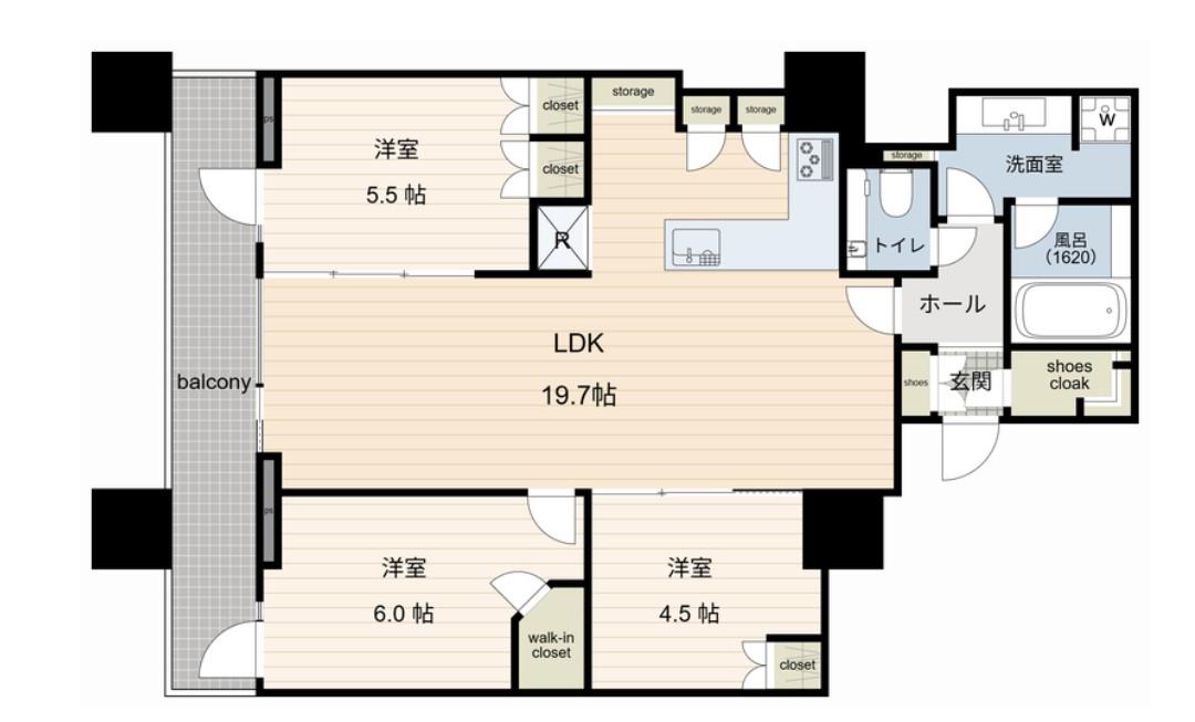 三田ガーデンヒルズサウスヒル(3LDK/8階)の間取り写真