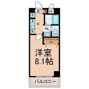 サンモール原(1K/2階)の間取り写真