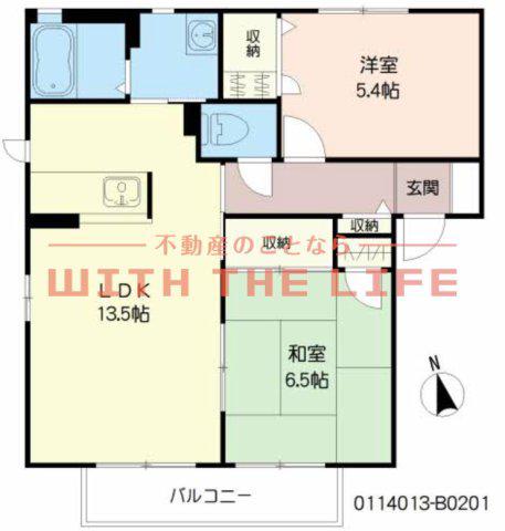 シャンティ小森野(2LDK/2階)の間取り写真