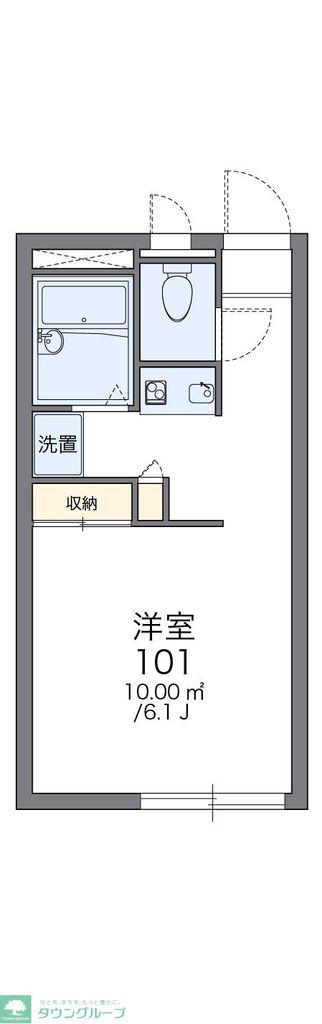 レオパレスカメリア(1K/2階)の間取り写真