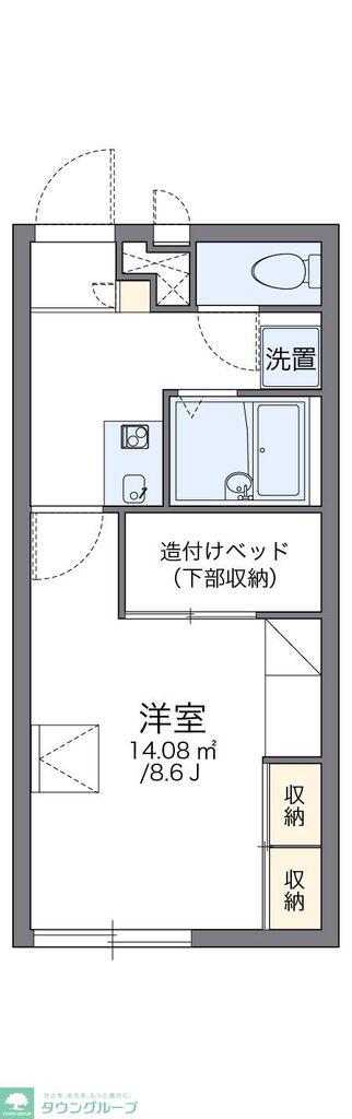 レオパレス藤(1K/1階)の間取り写真