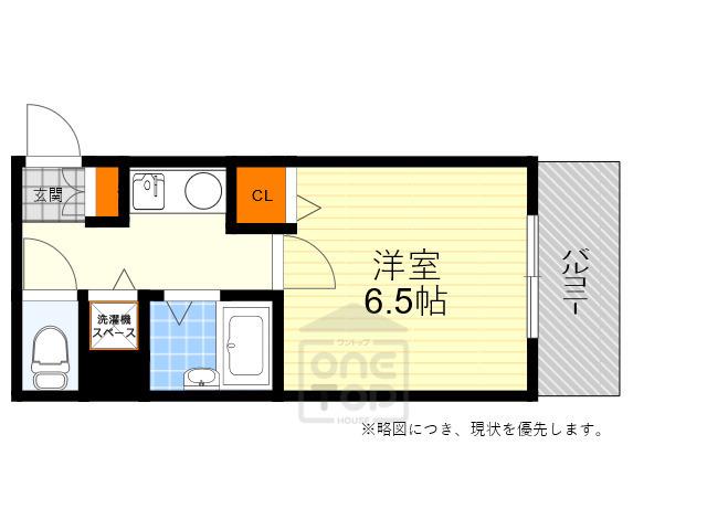 ストリーム江坂(1K/6階)の間取り写真