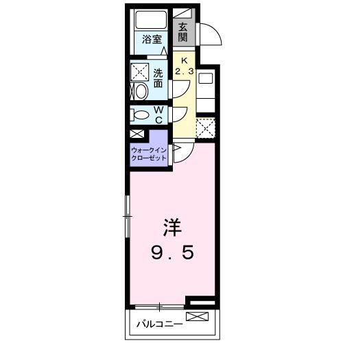 サンモールわかば(1K/3階)の間取り写真
