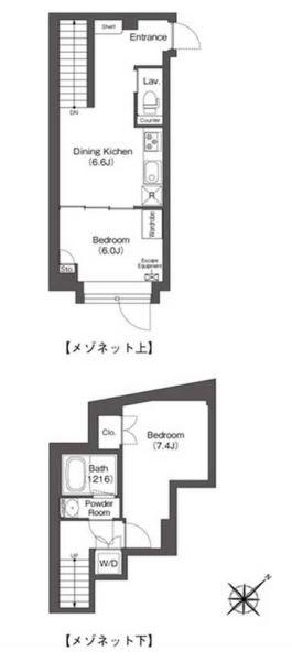 エスタート大井町フォレスト(2DK/B1階)の間取り写真