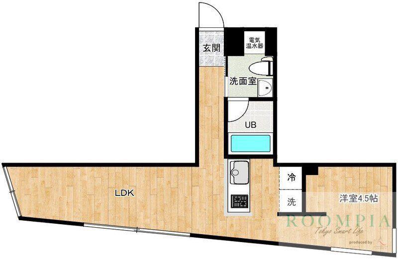 モンクレ桜新町(ワンルーム/3階)の間取り写真