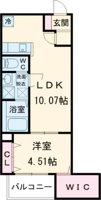 FSTYLE高見の里2号館(1LDK/1階)の間取り写真