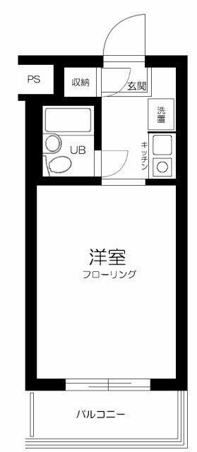 マイステージアムヒューゲル西落合(1K/3階)の間取り写真