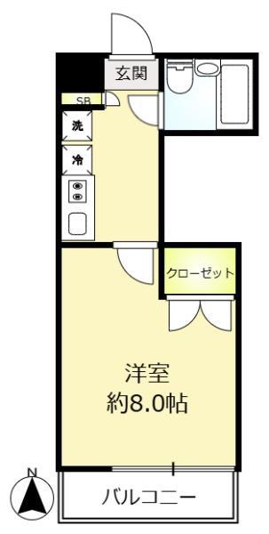 目白おとめ山テラスボックス(1K/3階)の間取り写真