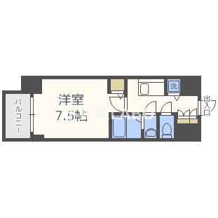 S-RESIDENCE難波BRILLER(1K/6階)の間取り写真
