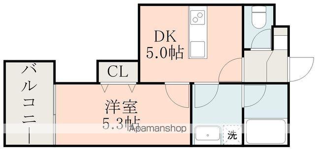レガリア南新町(1DK/2階)の間取り写真